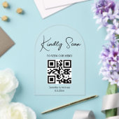 Minimaler QR-Code digitales Menü Hochzeitsbogen Acryleinladungen (Insitu (Hochzeit))