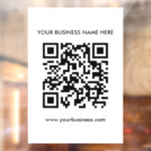 Minimaler QR-Code Fensteraufkleber (Blatt 2)