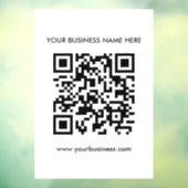 Minimaler QR-Code Fensteraufkleber (Blatt 3)