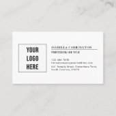 Minimaler QR-Code für benutzerdefinierte Logos Visitenkarte (Vorderseite)