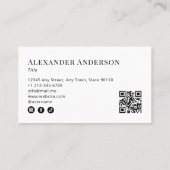 Minimaler QR-Code für das Hinzufügen von Logos in Visitenkarte (Rückseite)