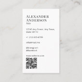 Minimaler QR-Code für das Hinzufügen von Logos in Visitenkarte (Rückseite)