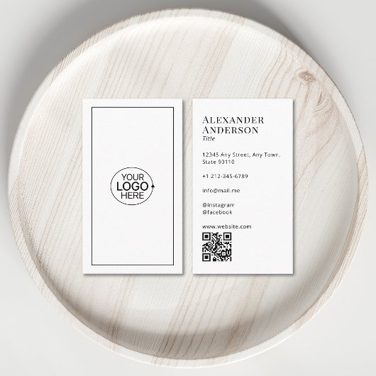 Minimaler QR-Code für das Hinzufügen von Logos in Visitenkarte