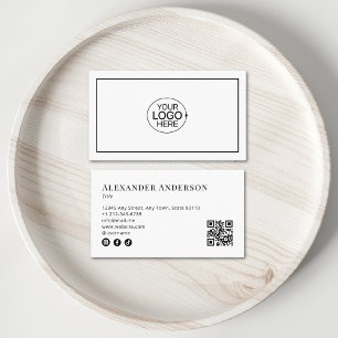 Minimaler QR-Code für das Hinzufügen von Logos in Visitenkarte