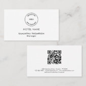Minimaler QR-Code für das Hotel Visitenkarte (Vorne/Hinten)