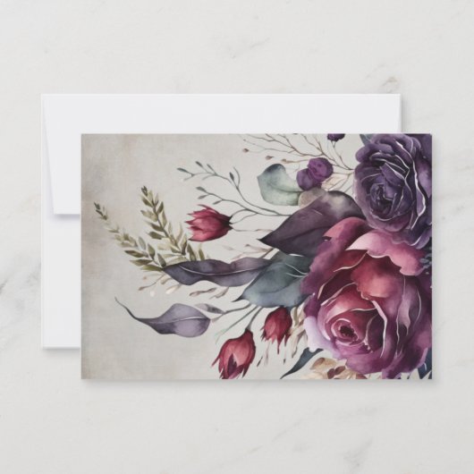 Minimaler QR-Code für die Hochzeit der RSVP-Antwor RSVP Karte (Rückseite)