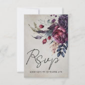 Minimaler QR-Code für die Hochzeit der RSVP-Antwor RSVP Karte (Vorderseite)