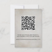 Minimaler QR-Code für die Hochzeit der RSVP-Antwor RSVP Karte (Rückseite)