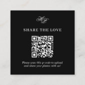 Minimaler QR-Code für ein elegantes Monogramm, die Begleitkarte (Vorderseite)