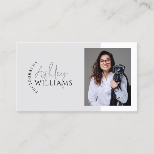 Minimaler QR-Code für Foto-Fotografie Visitenkarte (Vorderseite)