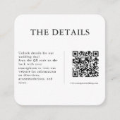 Minimaler QR-Code für Hochzeiten Website Online-De Begleitkarte (Vorderseite)