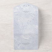 Minimaler QR-Code für modernes Blaumarmor All In One Einladung (Außenbereich)