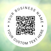 Minimaler QR-Code für Unternehmen Weißabtastung Fensteraufkleber (Blatt 3)