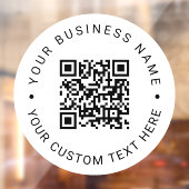 Minimaler QR-Code für Unternehmen Weißabtastung Fensteraufkleber (Blatt 2)