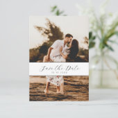 Minimaler QR-Code für weißes Foto Save the Date (Stehend Vorderseite)