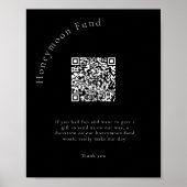 Minimaler QR-Code Hochzeitsfonds Poster (Vorne)