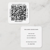 Minimaler QR-Code-Inhaber Quadratische Visitenkarte (Vorne/Hinten)