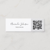 Minimaler QR Code Instagram Influencer Mini Visitenkarte (Vorderseite)