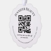 minimaler qr Code kleine Unternehmen Schönheitssal Ornament Karte (Links)
