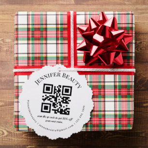 minimaler qr Code kleine Unternehmen Schönheitssal Ornament Karte