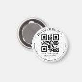 Minimaler qr-Code kleiner Business Schönheitssalon Magnet (Vorderseite/Rückseite)