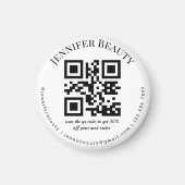 Minimaler qr-Code kleiner Business Schönheitssalon Magnet (Vorne)