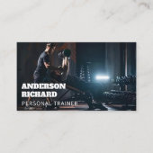 Minimaler QR-Code | Personal Trainer Fitness Foto Visitenkarte (Vorderseite)