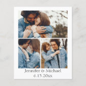 Minimaler qr Code uAwg 4 Fotos Hochzeitseinladung (Vorderseite)