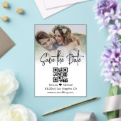 minimaler qr-Code verblasst Foto Save the Date Acryleinladungen (In Situ (Hochzeit))