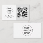 Minimaler QR-Code-Visitenkarte mit Ihrem Logo Visitenkarte (Vorne/Hinten)