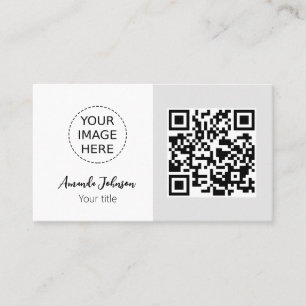 Minimaler QR-Code-Visitenkarte mit Ihrem Logo Visitenkarte