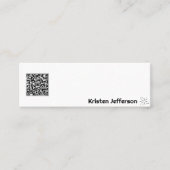 Minimaler QR Code Weißer einfacher Star Mini Visitenkarte (Vorderseite)
