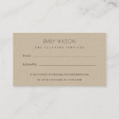 Minimaler Rabatt für ein einfaches Blush Heart Visitenkarte (Rückseite)