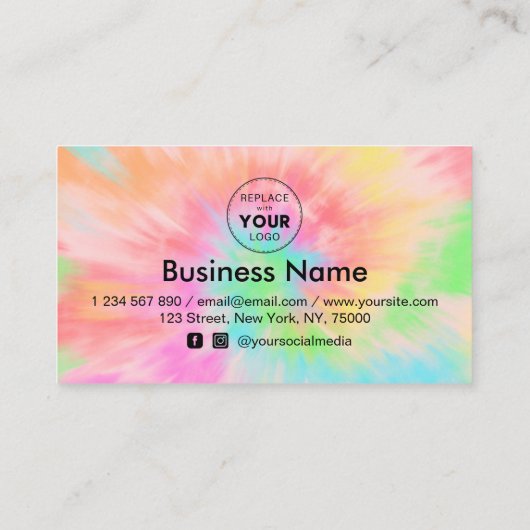 Minimaler Rabatt für farbige Gefärbte Krawatte hin Treuekarte (Rückseite)