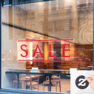 Minimaler Rabatt für Red SALE Store Fensteraufkleber