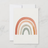 Minimaler Regenbogen danke für die Baby Duschgäste (Rückseite)