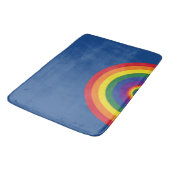 Minimaler Regenbogenbogen Moderne Farbige Aussage Badematte (Schrägansicht)