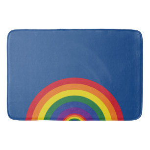 Minimaler Regenbogenbogen Moderne Farbige Aussage  Badematte