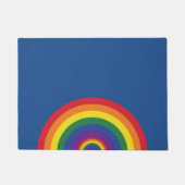 Minimaler Regenbogenbogen Moderne Farbige Aussage  Fußmatte (Vorderseite)