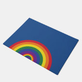 Minimaler Regenbogenbogen Moderne Farbige Aussage  Fußmatte (Schrägansicht)