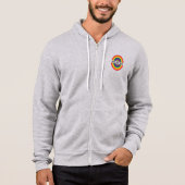 Minimaler Regenbogenbogen Moderne Farbige Aussage Hoodie (Vorderseite)
