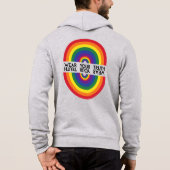 Minimaler Regenbogenbogen Moderne Farbige Aussage Hoodie (Rückseite)