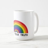 Minimaler Regenbogenbogen Moderne Farbige Aussage Kaffeetasse (VorderseiteRechts)