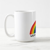 Minimaler Regenbogenbogen Moderne Farbige Aussage Kaffeetasse (Links)
