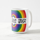 Minimaler Regenbogenbogen Moderne Farbige Aussage Kaffeetasse (VorderseiteRechts)