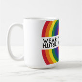 Minimaler Regenbogenbogen Moderne Farbige Aussage Kaffeetasse (Links)