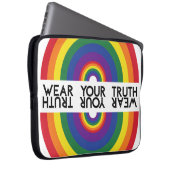Minimaler Regenbogenbogen Moderne Farbige Aussage Laptopschutzhülle (Vorne Rechts)