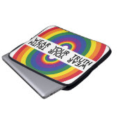 Minimaler Regenbogenbogen Moderne Farbige Aussage Laptopschutzhülle (Vorne Knopf)