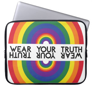 Minimaler Regenbogenbogen Moderne Farbige Aussage Laptopschutzhülle