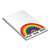 Minimaler Regenbogenbogen Moderne Farbige Aussage Notizblock (Rechte Seite)